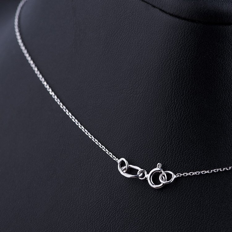 Золотое колье с фианитом кол01061 от ювелирного магазина Оникс - 2