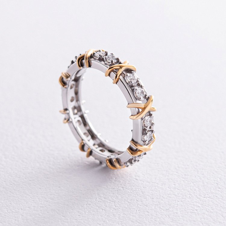 Серебряное кольцо "Эбигейл" с фианитами 8350 от ювелирного магазина Оникс