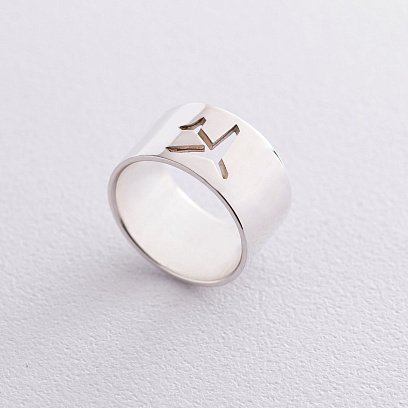 Серебряное кольцо "Самолет" 112228 №15