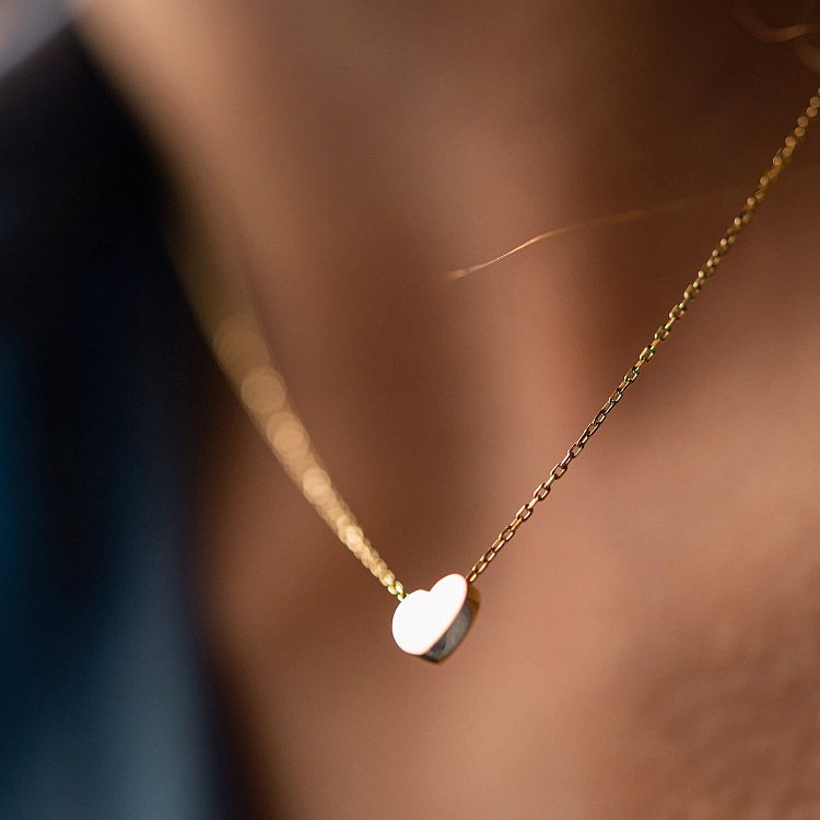 Кольє "Сердечко" у жовтому золоті кол02407 від ювелірного магазину Онікс - 8