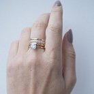 Золотое кольцо с фианитами к05244 от ювелирного магазина Оникс - 3