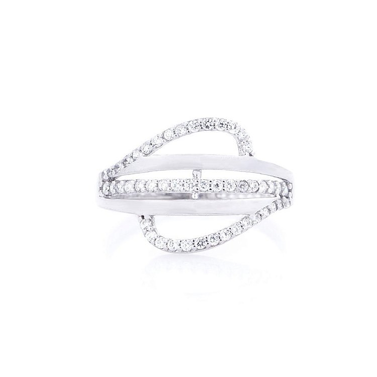 Серебряное кольцо (фианиты) 111426 от ювелирного магазина Оникс - 2