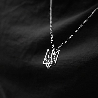 Серебряный кулон "Герб Украины - Тризуб" 133139 №2