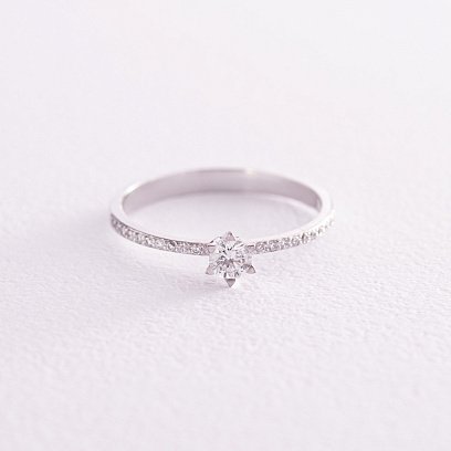 Помолвочное золотое кольцо с бриллиантами 227911121 №5