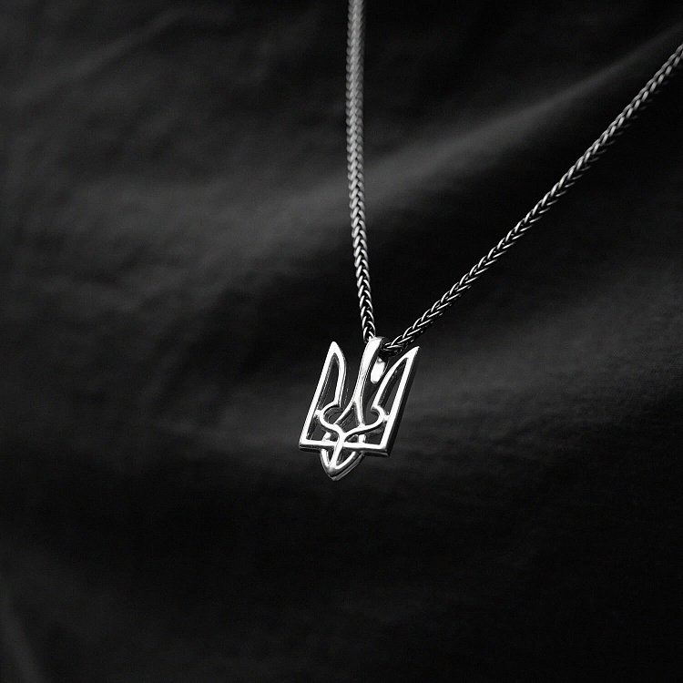 Серебряный кулон "Герб Украины - Тризуб" 133139 от ювелирного магазина Оникс - 1