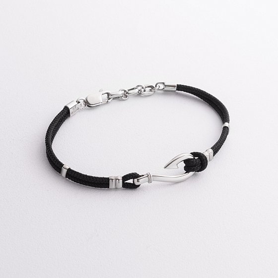 Мужской браслет "Fishing Hook" с серебряной вставкой Zancan EXB767-NE