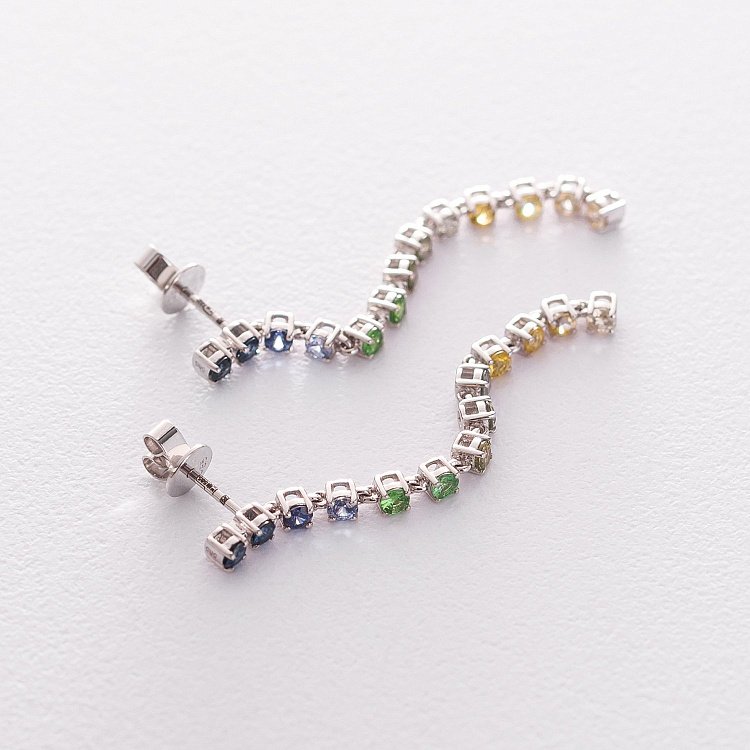 Золоті сережки з сапфірами сб0289sth від ювелірного магазину Онікс