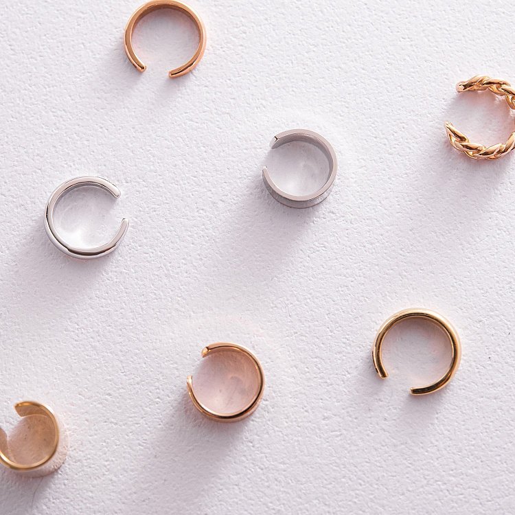 Сережка-каффа в жовтому золоті с06951 від ювелірного магазину Онікс - 10