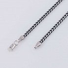 Срібний чорнений ланцюжок плетіння панцирне 10083 от ювелирного магазина Оникс - 1