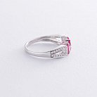 Золотое кольцо с бриллиантами и рубинами R12088Raj от ювелирного магазина Оникс - 2