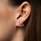 Золоті сережки-пусети з діамантами сб0280ri от ювелирного магазина Оникс - 2