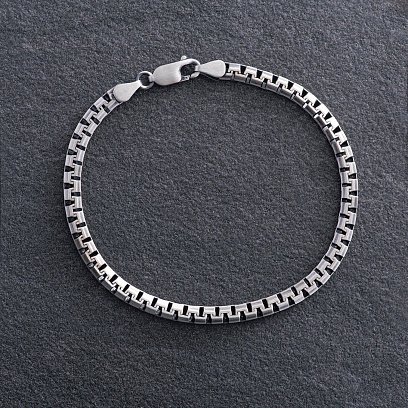 Чоловічий срібний браслет 141685