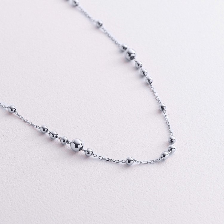 Колье "Шарики" в белом золоте кол02588 от ювелирного магазина Оникс - 1