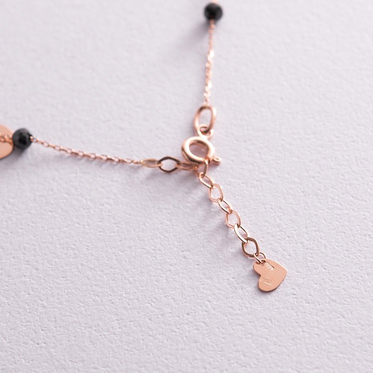 Золотий браслет "Монетки" на ногу (фіаніти) б04904 - 4 Золотий браслет "Монетки" на ногу (фіаніти) б04904 від ювелірного магазину Онікс - 4