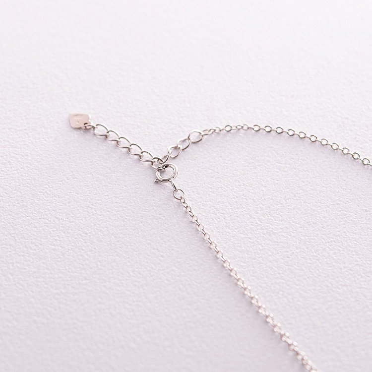 Серебряное колье с фианитами 18809 от ювелирного магазина Оникс - 4