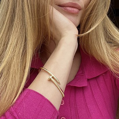 Браслет "Гвоздь" в желтом золоте б05316 №4