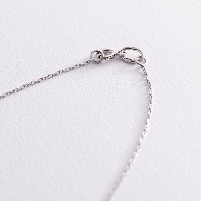 Подвійне золоте кольє з монеткою і фіанітом кол01588 №6