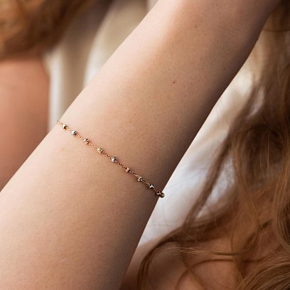 Браслет "Кульки" у трьох кольорах золота б05167 №2