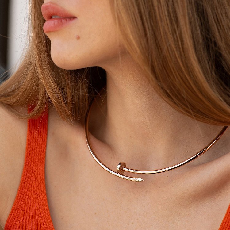 Золотое колье "Гвоздь" кол02553 от ювелирного магазина Оникс - 4