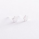 Срібні сережки-пусети "Квіточки" 122180 от ювелирного магазина Оникс
