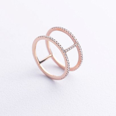 Золота каблучка з діамантами 164436ch