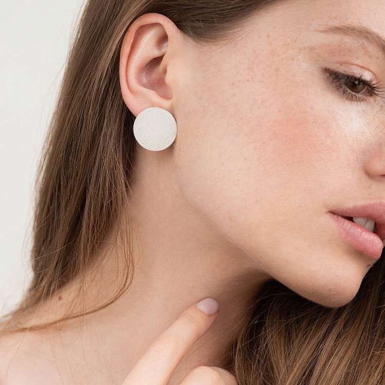 Срібні сережки "Комети" (матові) 2.1 см 122768 від ювелірного магазину Онікс