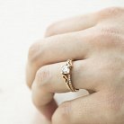 Золотое помолвочное кольцо (фианиты) к04769 от ювелирного магазина Оникс - 4