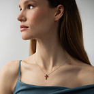 Золотйй хрестик з рубінами і діамантом пб0377nl от ювелирного магазина Оникс - 1