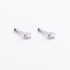 Сережки - пусети з фіанітами (біле золото) с09612 от ювелирного магазина Оникс