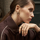 Золоті сережки "Кільця" с06100 от ювелирного магазина Оникс - 13