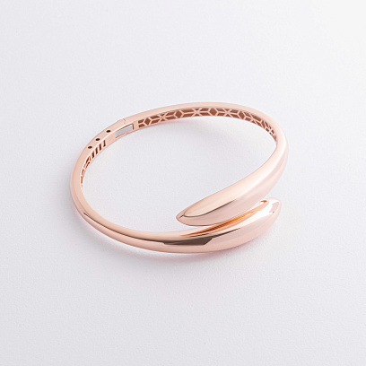 Жесткий браслет "Rosemarie" в красном золоте б05588 №2