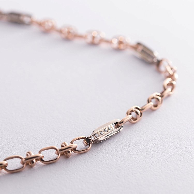 Мужская золотая цепочка (куб. циркония) (0.5 см) Ц0002-8 - 3 Мужская золотая цепочка (куб. циркония) (0.5 см) Ц0002-8 от ювелирного магазина Оникс - 3