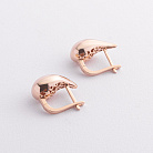 Сережки "Megan" у червоному золоті с09568 от ювелирного магазина Оникс - 1