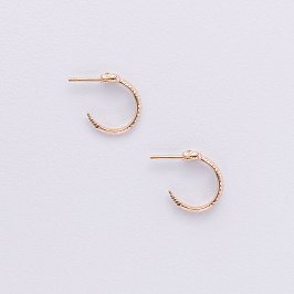 Серьги - пусеты "Гремучие змеи" в желтом золоте с09078