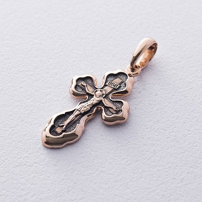 Золотий хрестик з розп'яттям "Спаси і Збережи" п02658