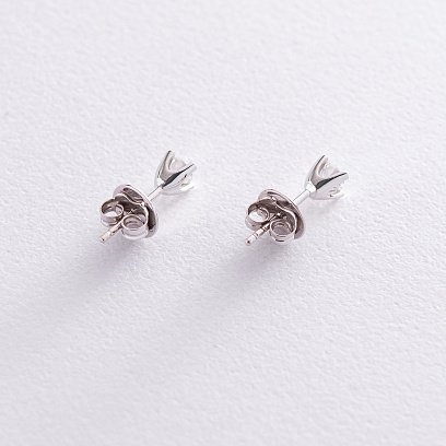 Золоті сережки-пусети з діамантами сб0156arp №3