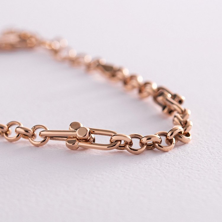 Браслет "Фантазия" в красном золоте б05194 от ювелирного магазина Оникс - 2