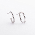 Серебряные серьги - пусеты "Асимметрия" 902-01272 от ювелирного магазина Оникс