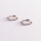 Золоті сережки з діамантами 102-10091 от ювелирного магазина Оникс - 1