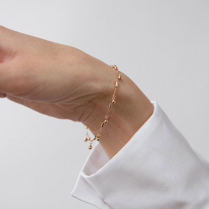 Золотий браслет "Кульки" б05824 №6