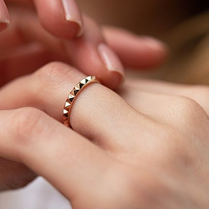 Каблучка "Mona" у червоному золоті к07408 №6