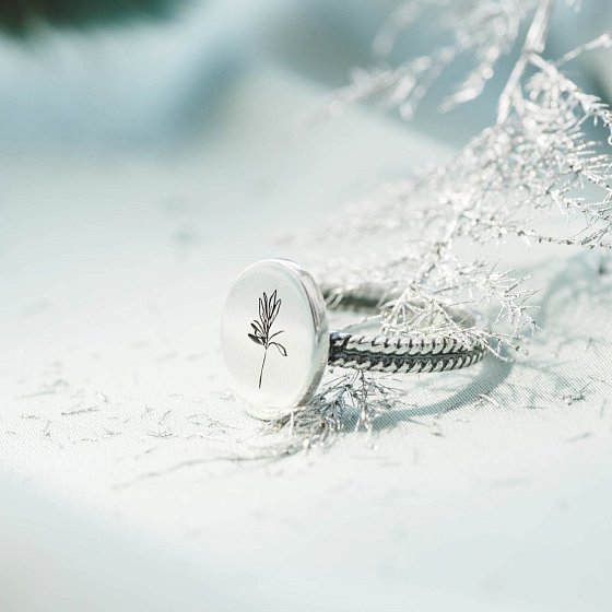 Серебряное кольцо "Цветочек" 112537ц №3