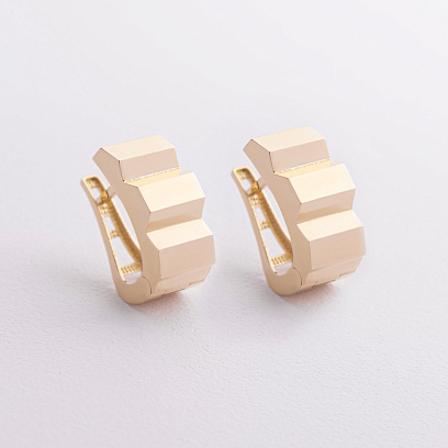 Сережки "Gabriela" у жовтому золоті с09543