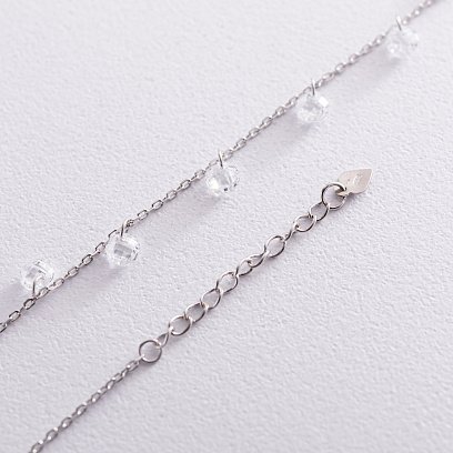 Серебряное колье с фианитами 181102 №5