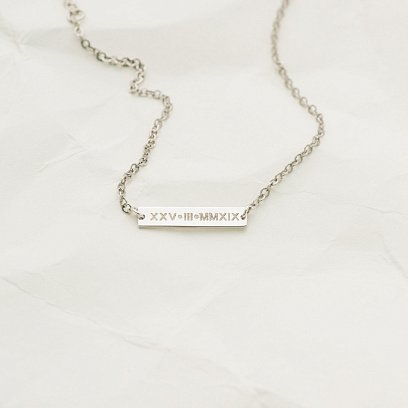 Серебряный браслет "Важная дата" с гравировкой 2075д №7