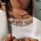 Серебряное колье "Жемчужинки с шариком" жемшар от ювелирного магазина Оникс - 13