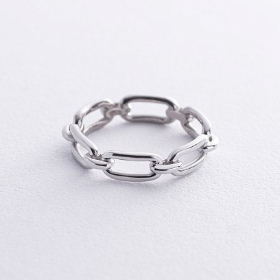 Кольцо "Цепочка" в серебре 7091 №3