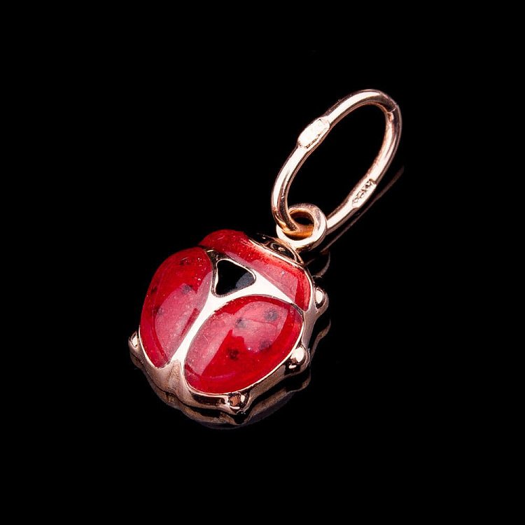 Дитяча золота підвіска "Сонечко" (емаль) п01953 від ювелірного магазину Онікс - 4