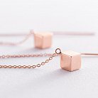 Золоті сережки - протяжки з кубиками 580098 от ювелирного магазина Оникс - 2