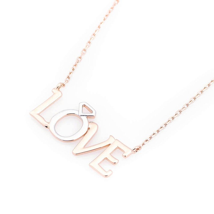 Золотое колье "Love" кол01034 от ювелирного магазина Оникс